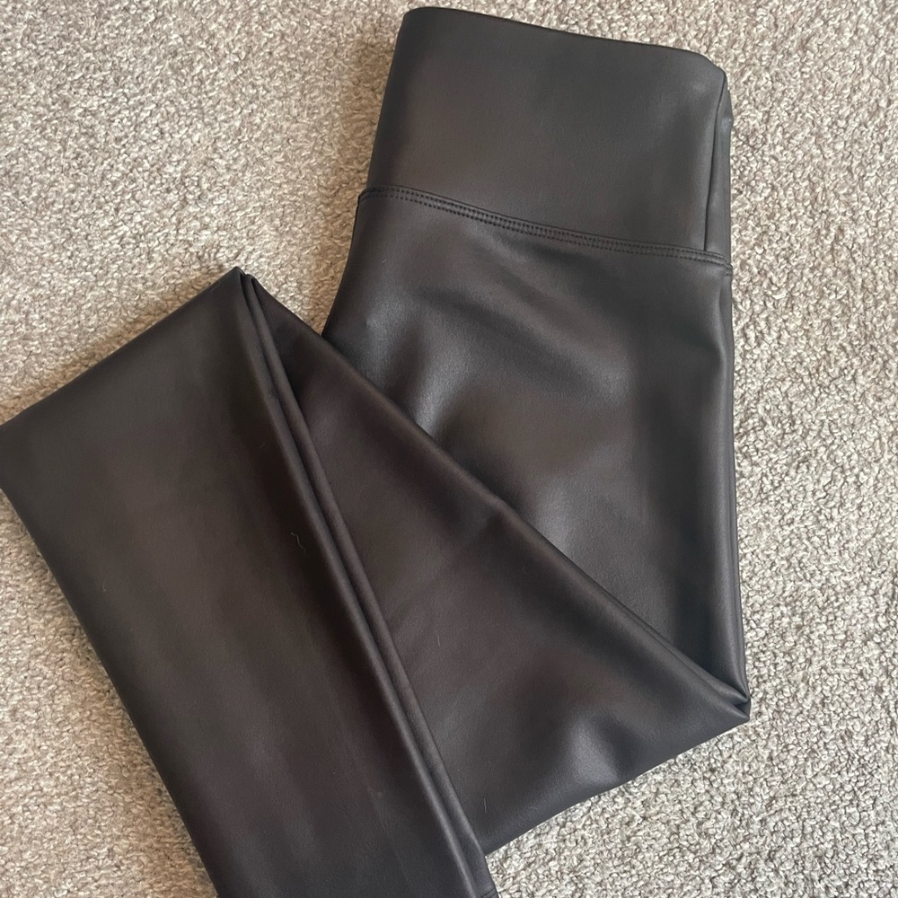 Faux Black Leather Leggings